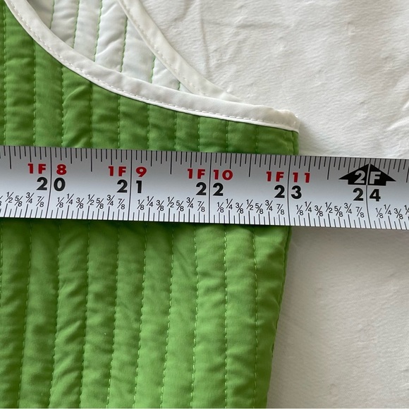Coldwater Creek Green and White Reversible Sleeveless Vest - Picture 8 of 10